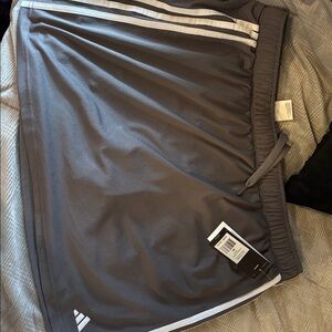 Adidas Dark Gray Shorts with Black Accents